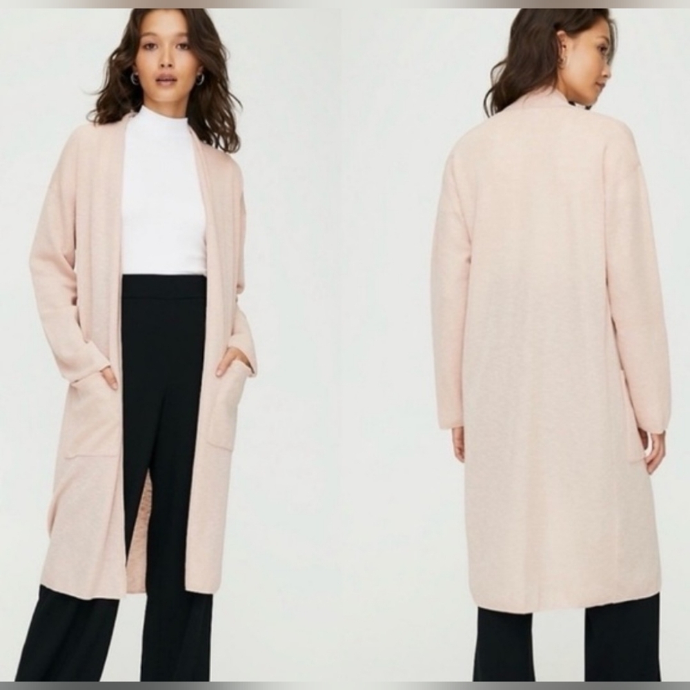 Women's Cream Open-Front Cardigan
